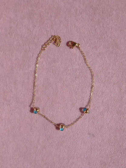 Evil Eye Beaded Steel Bracelet