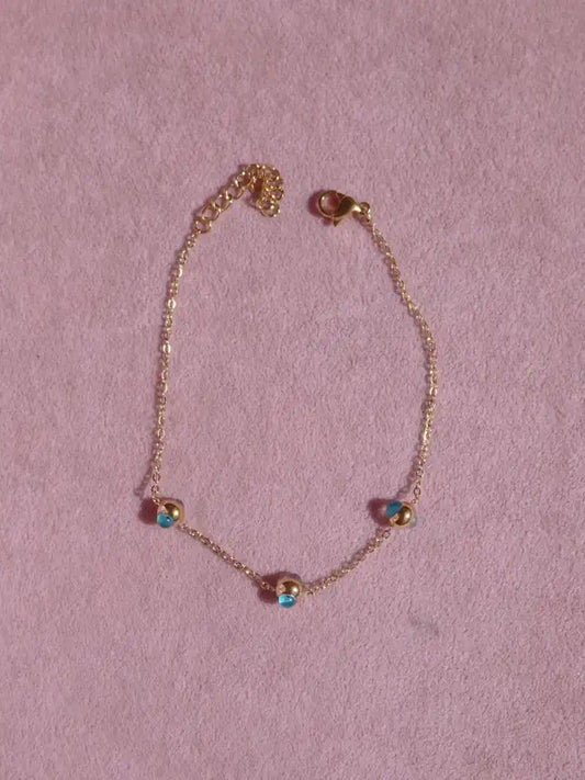 Evil Eye Beaded Steel Bracelet