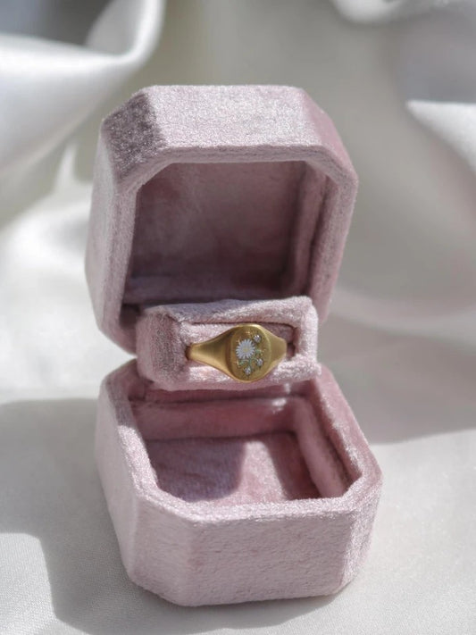 Vintage Daisy Steel Ring