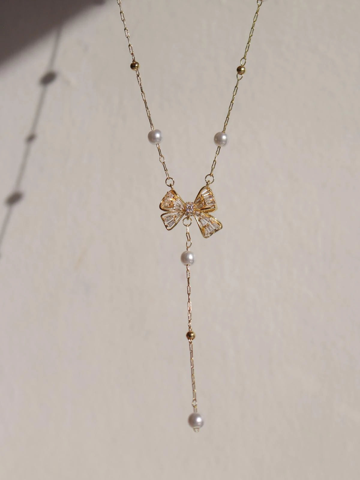 Sweet Ribbon Y Necklace