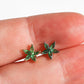 Green Flower Piercing 925 Silver