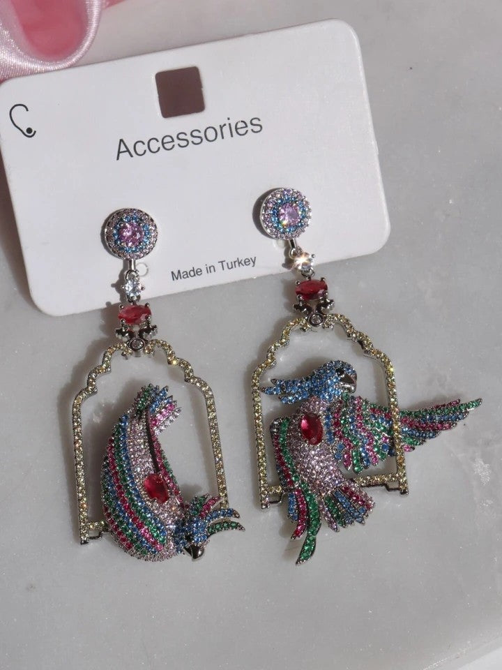 Fuzzy Parrot Earrings | Vip | Special Edition