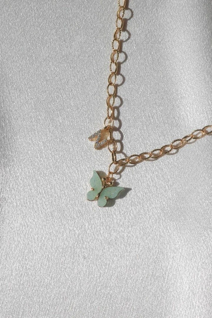 Butterfly Letter Necklace