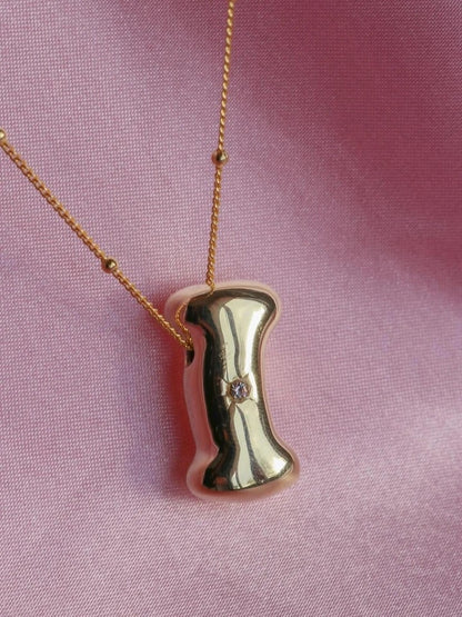 Shiny Sugar Letter Necklace 925 Silver