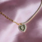 Heart Letter Waterway 925 Silver Choker Necklace