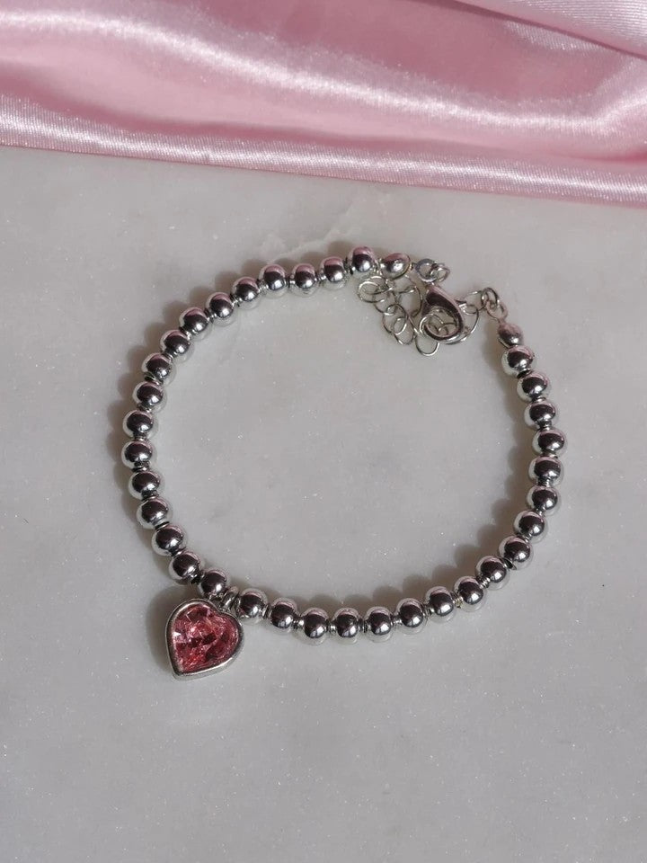 Tiffany Pink Heart Ball Bracelet