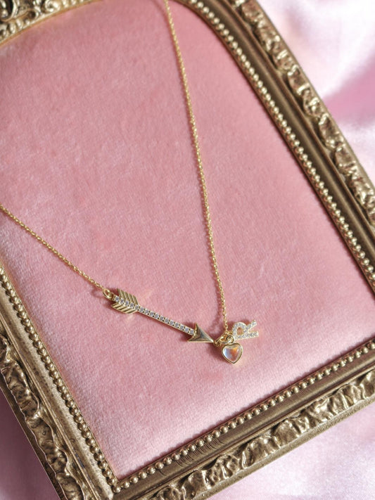 Lettered Love Arrow 925 Sterling Silver Necklace