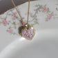 Purple Timeless Heart Personalized Photo Locket Necklace
