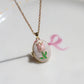 Tulip Flower Personalized Photo Steel Necklace