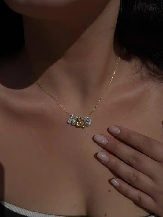 You & Me Personalized 925 Silver Necklace