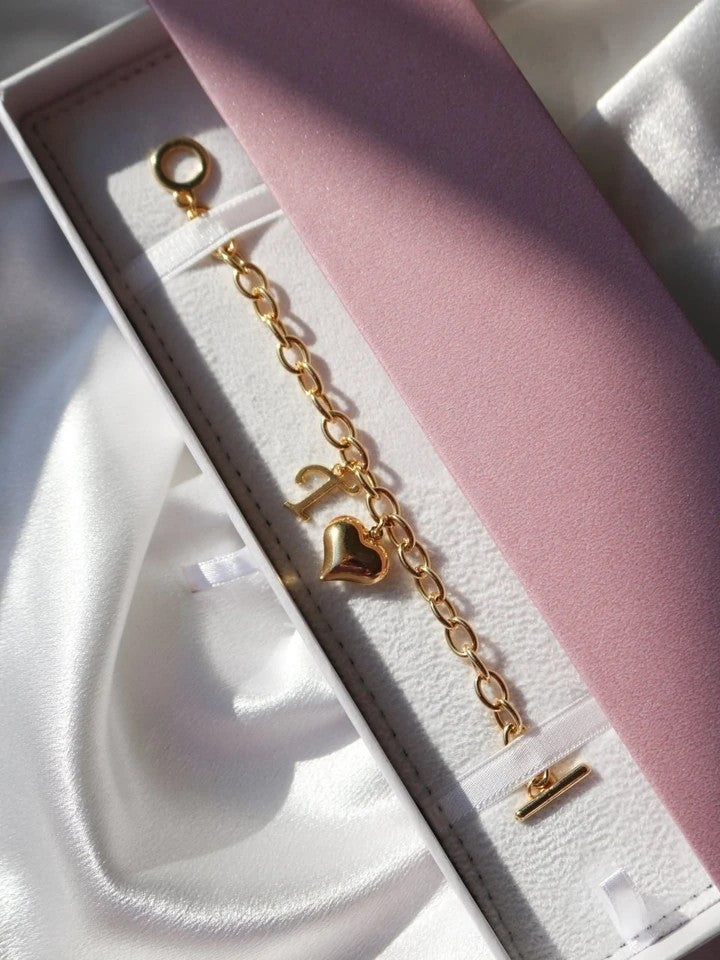 Aesthetic Heart Bomb Letter Bracelet