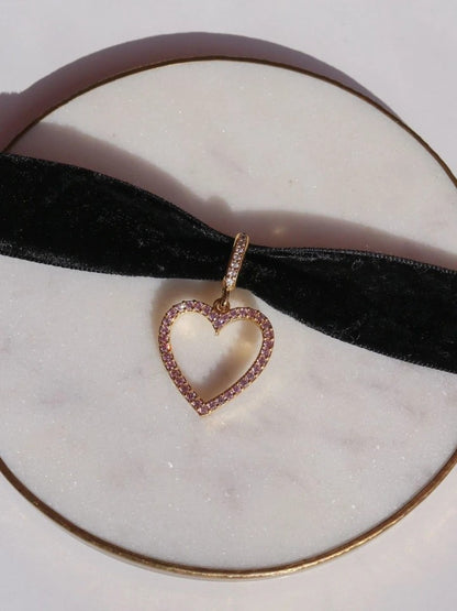 Shiny Heart Velvet Choker