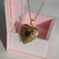 Floral Heart Personalized Photo Locket Necklace