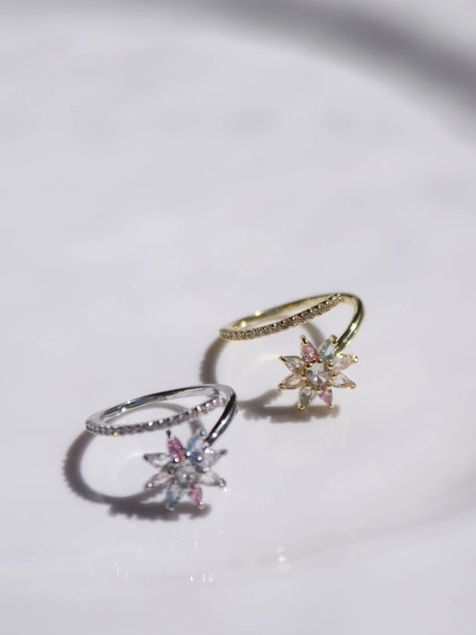 Pastel Daisy Sparkle Ring