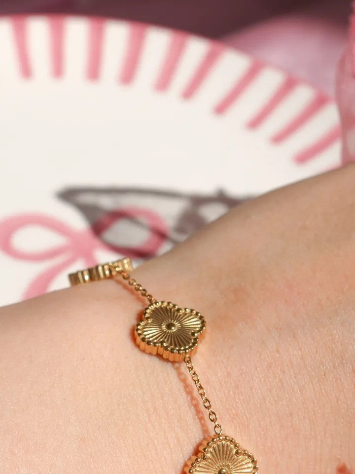 Flower Shaped Steel Bracelet