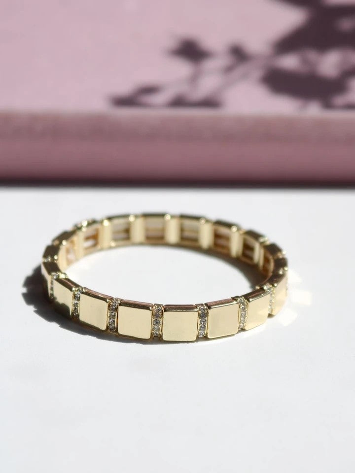 Gold Shine Elastic Bracelet