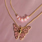 Elina Mermaid Form Pink Opal 925 Silver Necklace