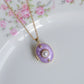 Purple Pearl Radiance Personalized Photo Locket Necklace