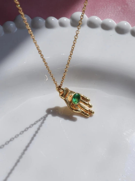 Secret Hand Steel Necklace