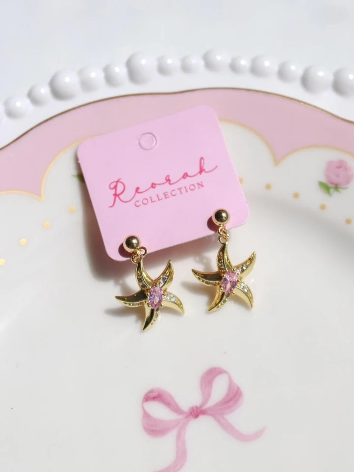 Pink Starfish Earring