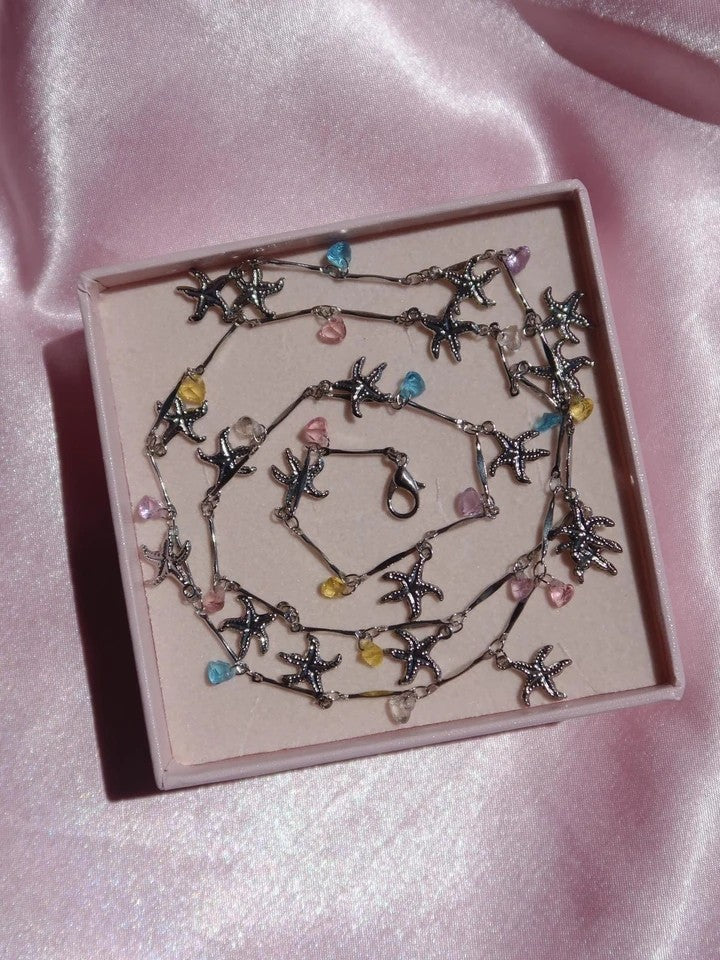 Colorful Starfish Y Necklace