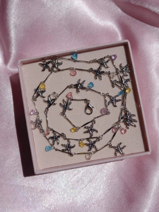 Colorful Starfish Y Necklace