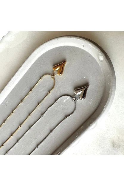 Steel Necklace with Heart Symbol