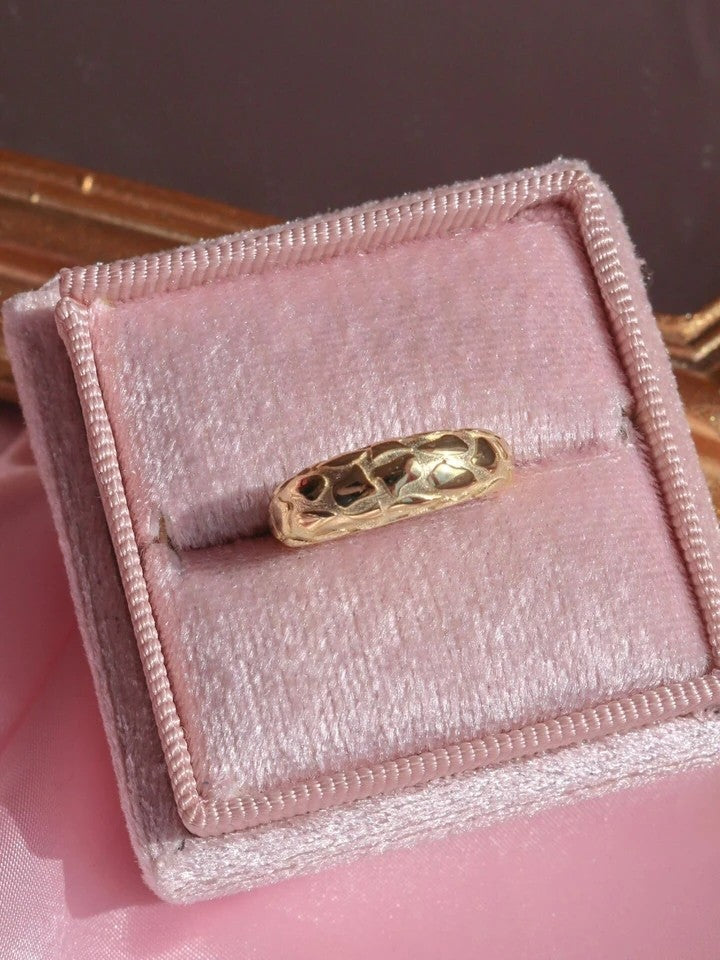 Embossed Vintage Ring 925 Silver