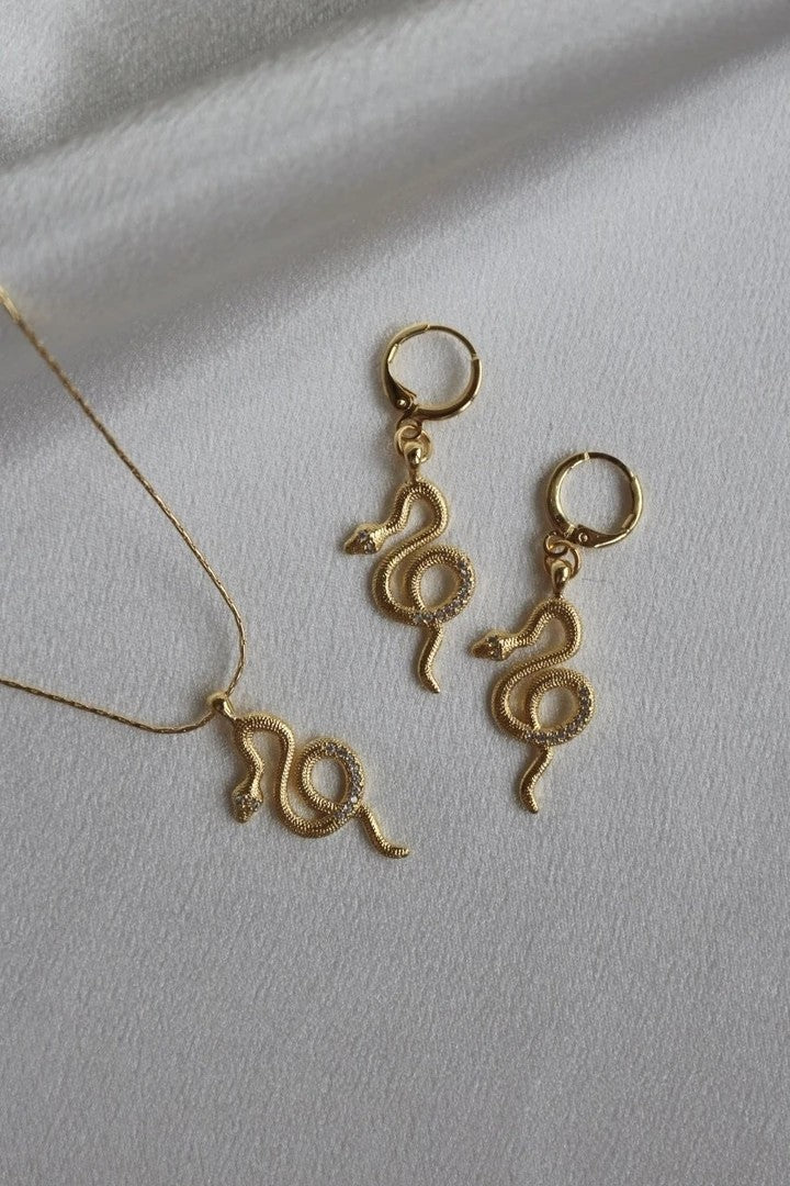 Zircon Stone Snake Earring