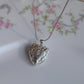 Novelle Bow Heart Personalized Photo Locket Necklace