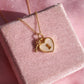 Pearlescent Heart Key 925 Silver Necklace