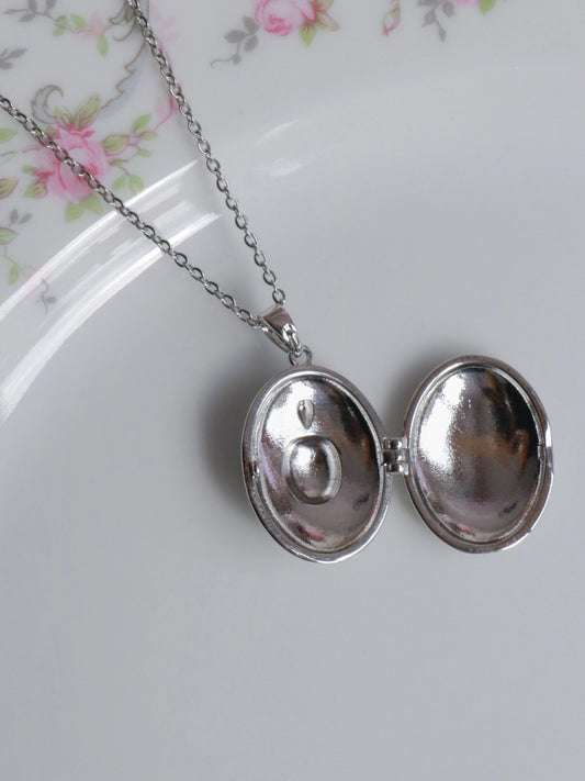 Silver Sea Turtle Personalized Photo Locket Necklace