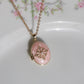 Pink Starlit Snow Personalized Photo Locket Necklace