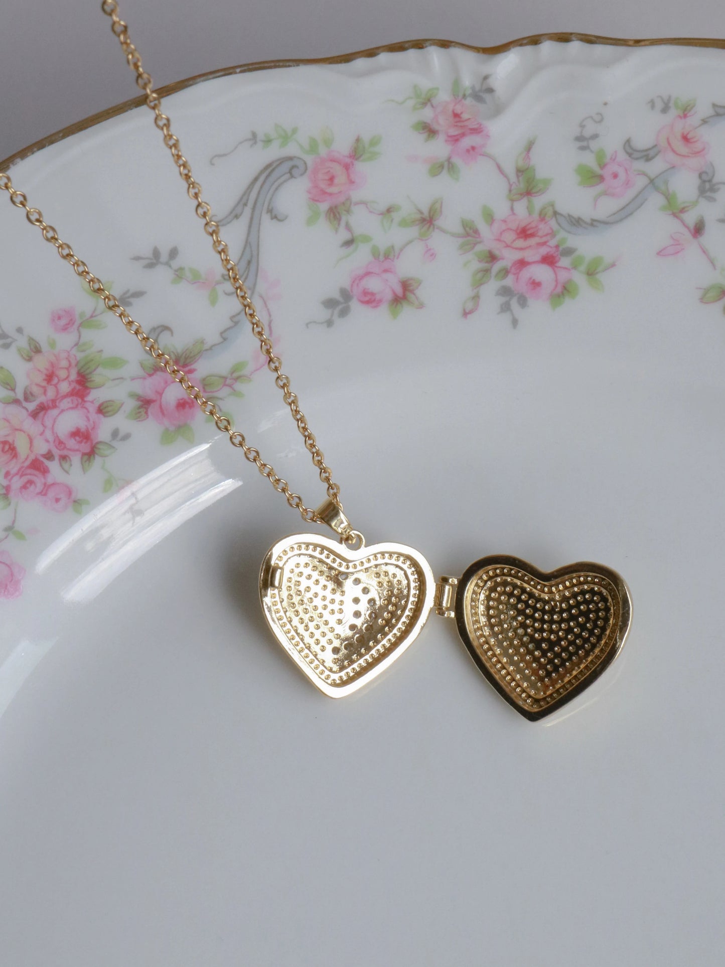 Heart Under The Moon Personalized Photo Locket Necklace