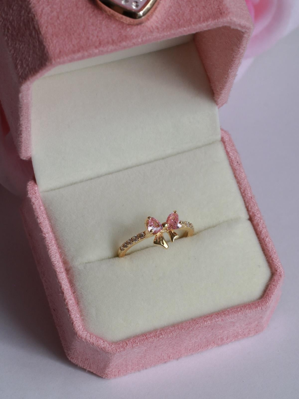 Sweet Blush Bow Ring