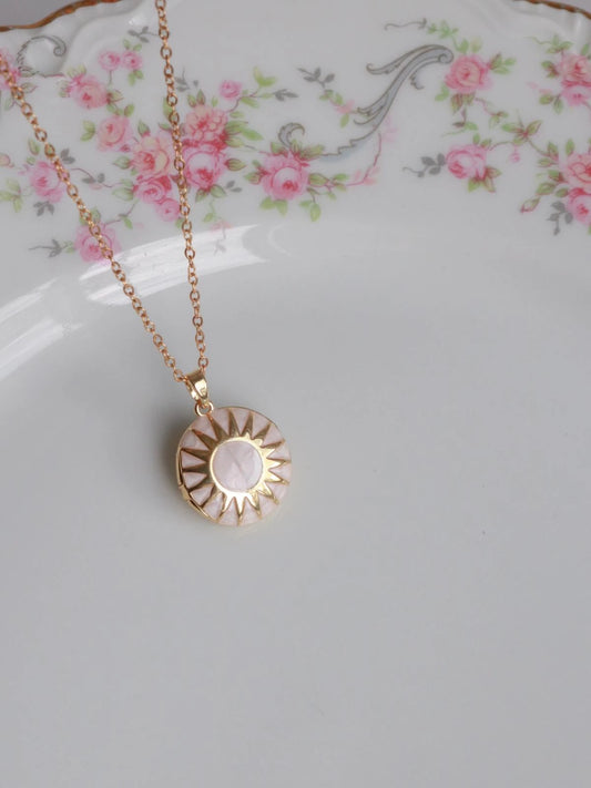 Luminous Sun Personalized Photo Covered Necklace