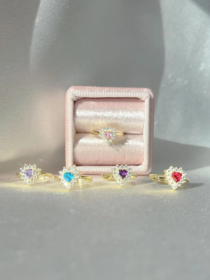 Princess Heart Ring 925 Silver