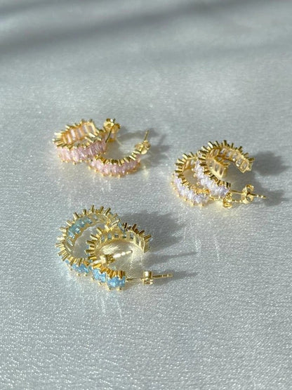 Colors 925 Silver Hoop Earrings