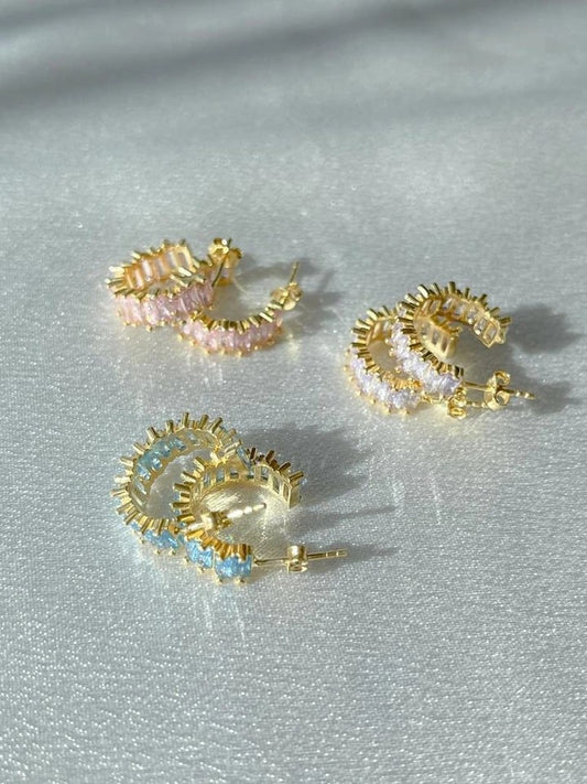 Colors 925 Silver Hoop Earrings