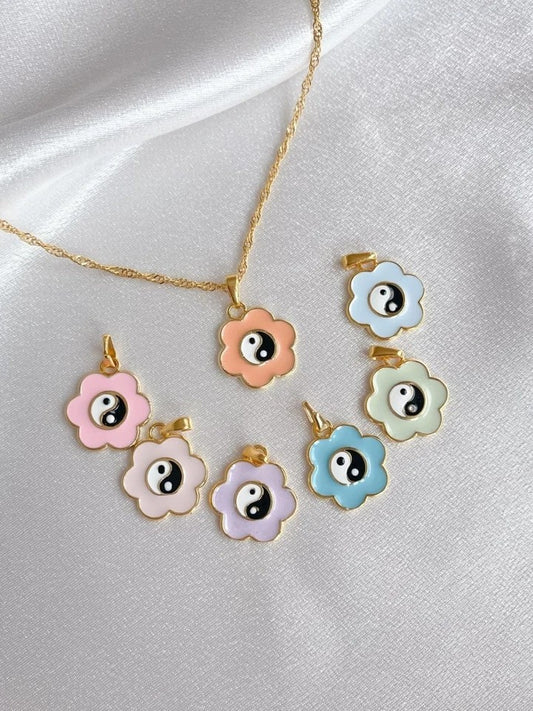 Floral Yin-Yang Necklace