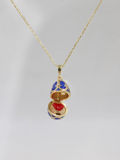 Hidden Heart Easter Necklace 925 Sterling Silver