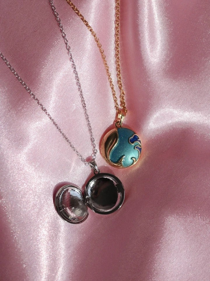 My Whole Sea World Personalized Photo Locket Necklace