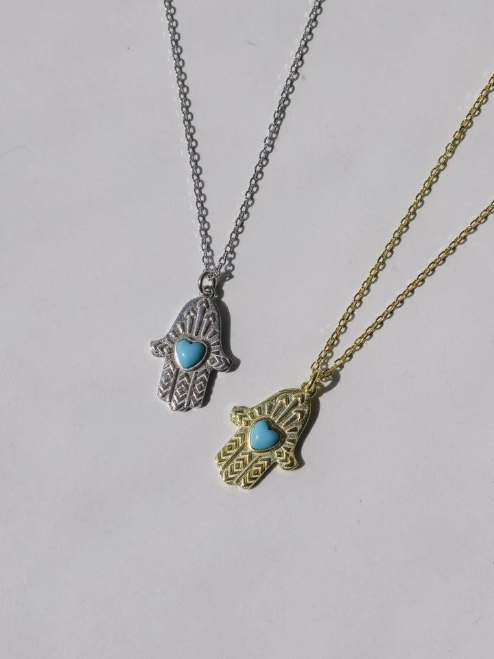 Fatima Turquoise Necklace 925 Silver