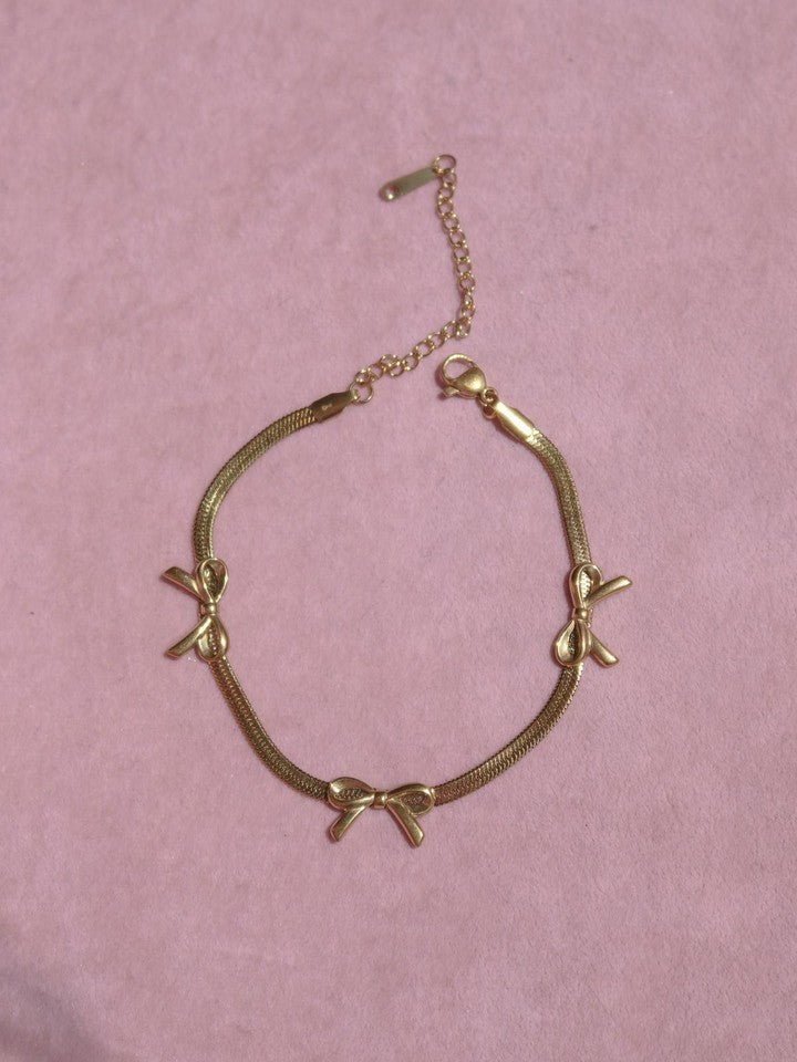 Golden Bow Steel Bracelet