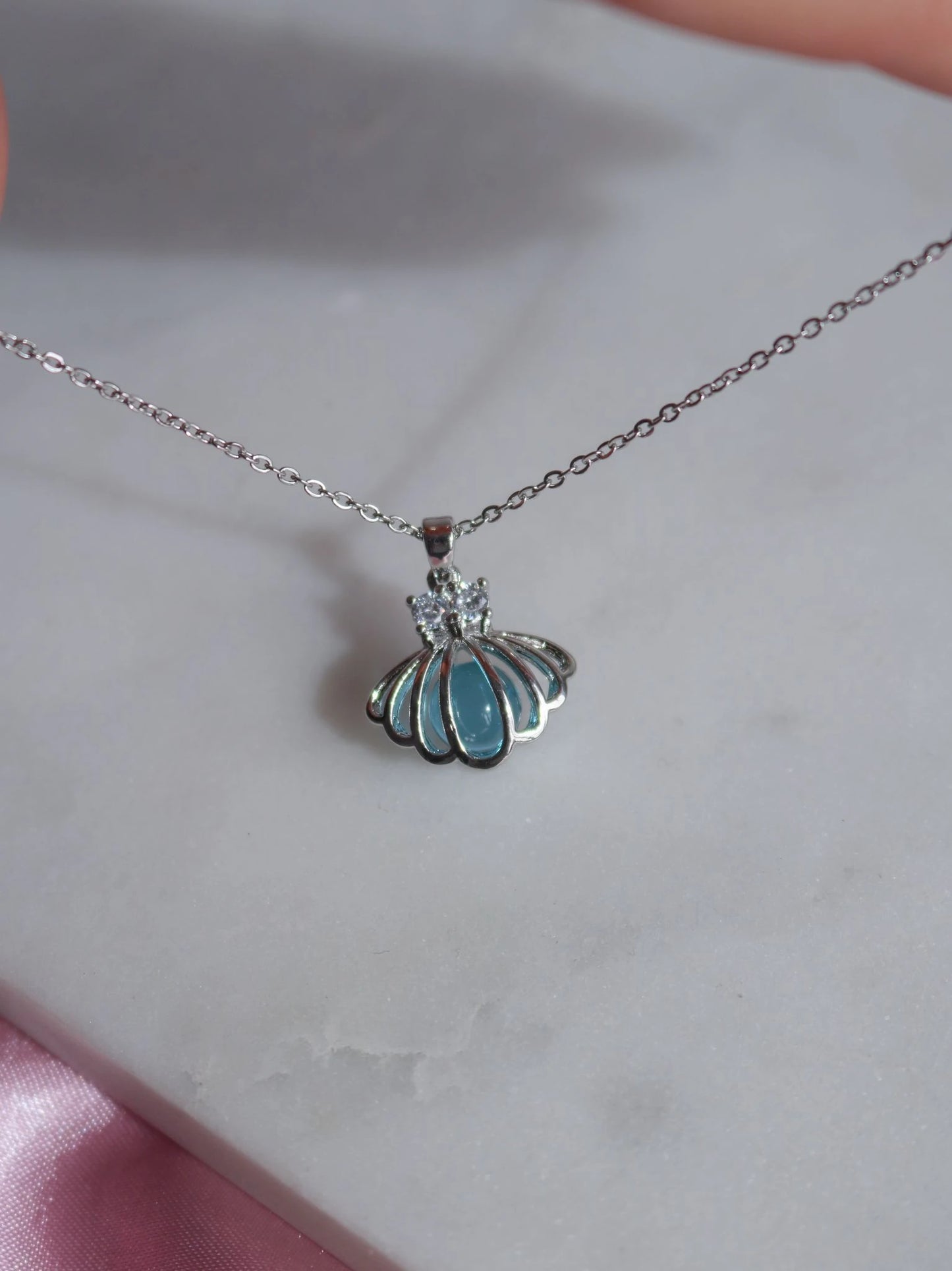 Mermaid Pearl Steel Necklace