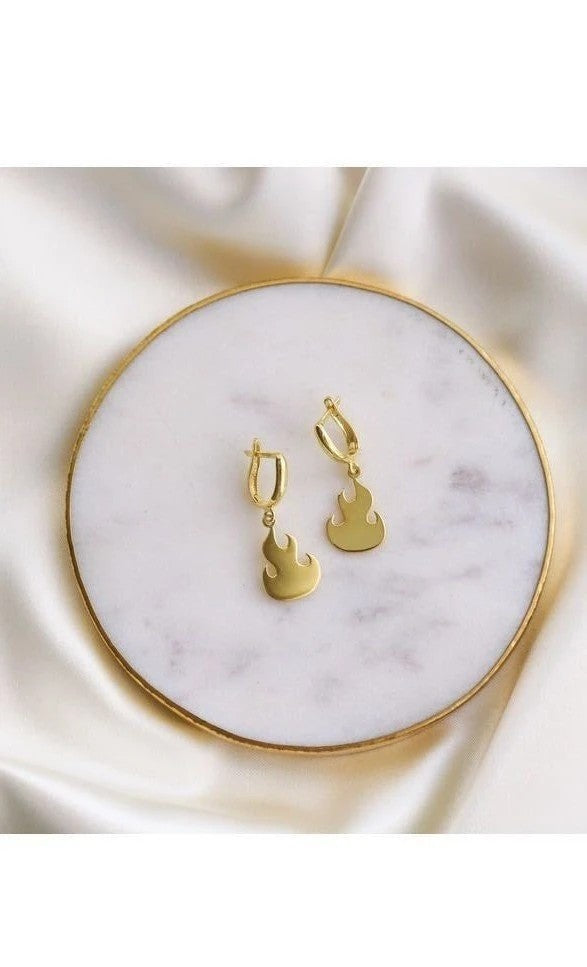 Burning Earrings 925 Silver