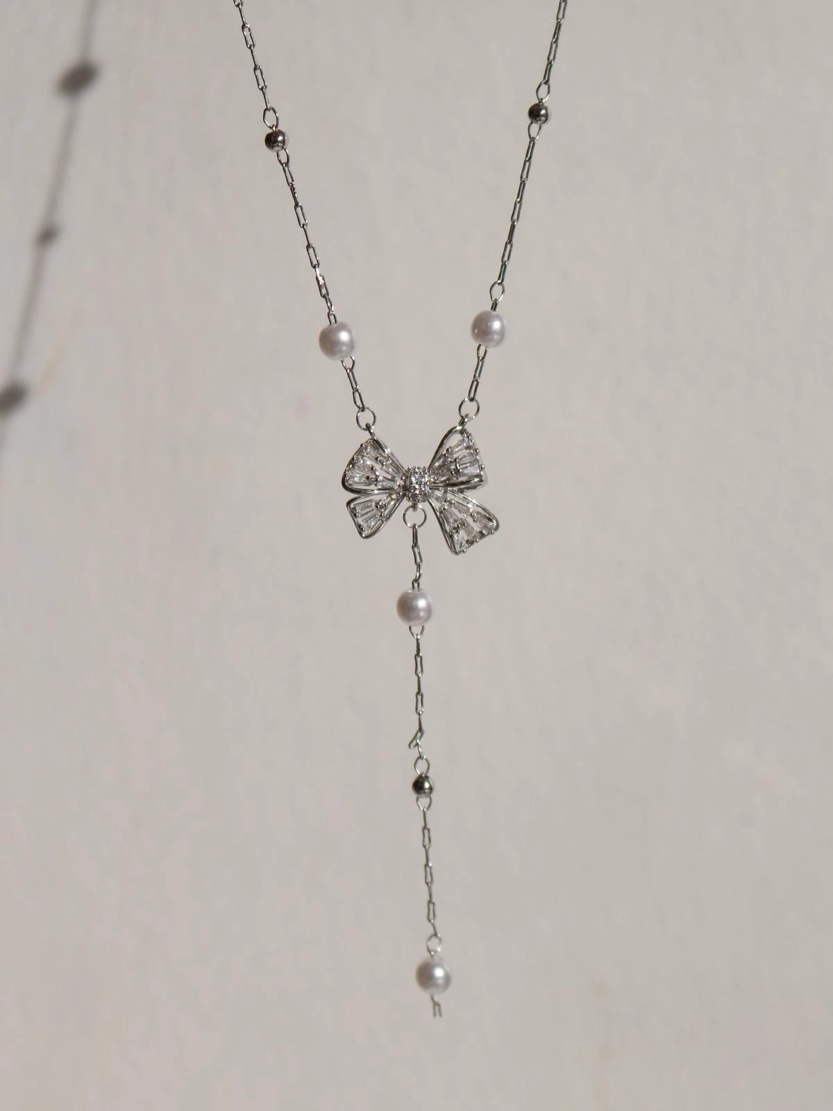 Sweet Ribbon Y Necklace