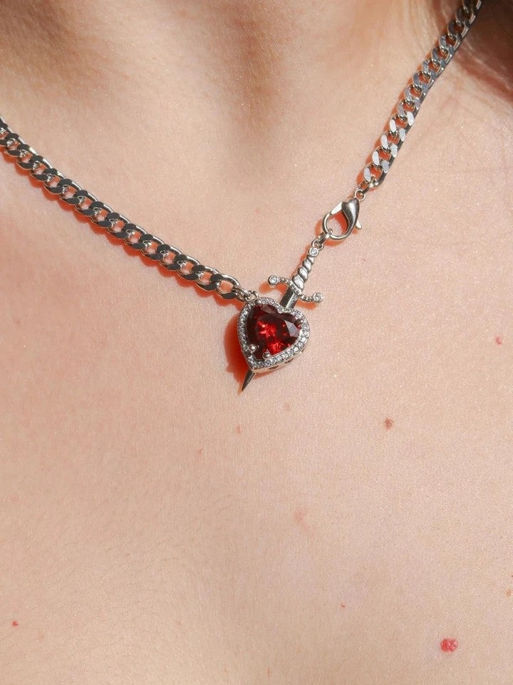 Snow White And The Huntsman Heart Sword Necklace