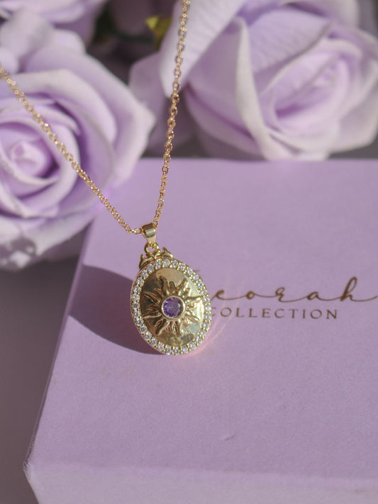 Rapunzel Sun Personalized Photo Steel Necklace