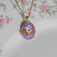 Purple Butterfly Personalized Photo Locket Necklace